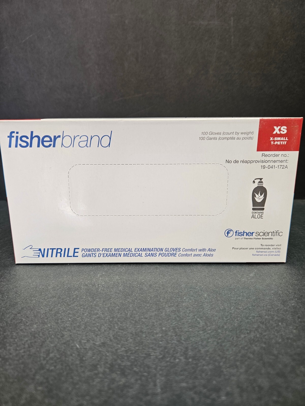 Fisherbrand Nitrile Gloves Extra Small Powder Free with Aloe 900 Gloves