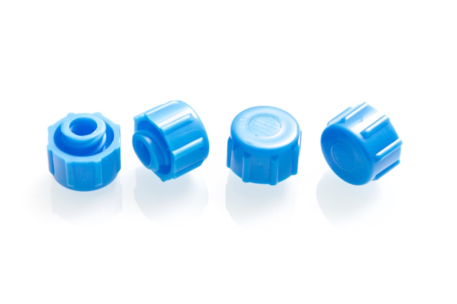 Dispense All – Easy Grip Syringe Tip Cap – Luer Lock, Blue, Non-Sterile