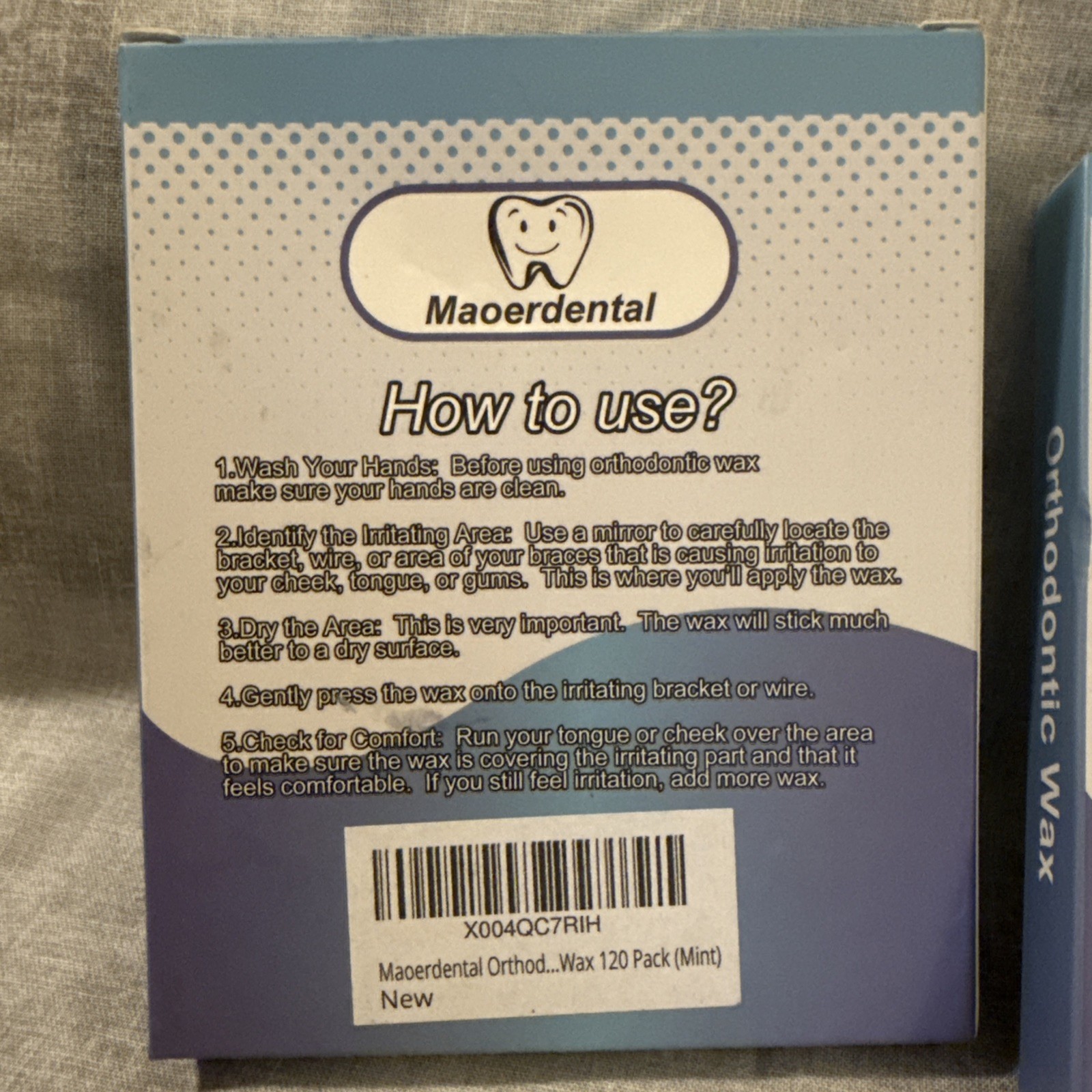 2x! 120 Orthodontic Wax for Braces Wax, MINT! New!