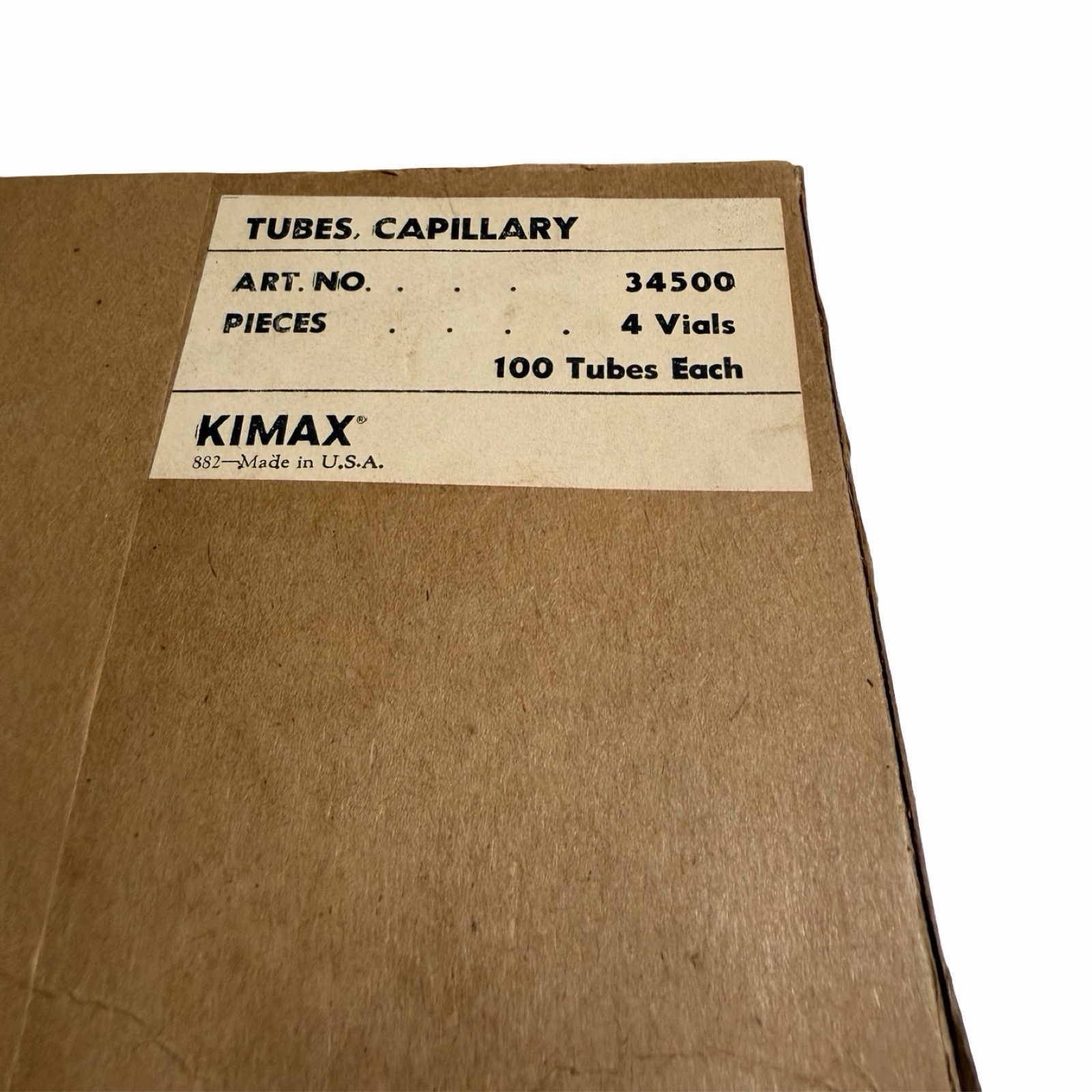 Lot Of 80 Vtg Kimax Borosilicate Glass Test Tubes 3” Science Chemistry medical