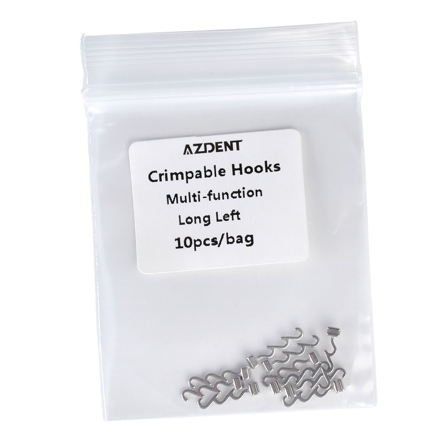 10pcs/pack Dental Orthodontic Crimpable Hooks Short/Long/Stop/Left/Right/Cross