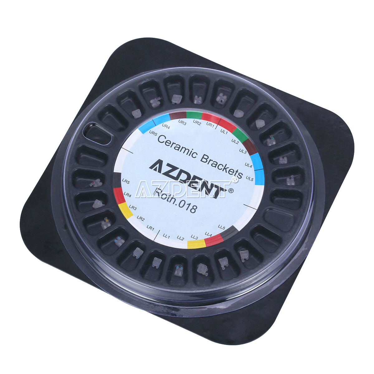 AZDENT Dental Orthodontic Ceramic Brackets Braces Roth/MBT 018/022 Hooks 345