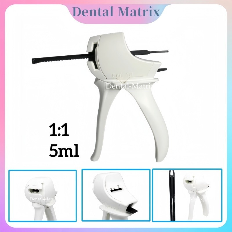 Dental Activa-Spenser Type Dispenser Gun For Automix Syringes Cement Gun 5ml 1:1