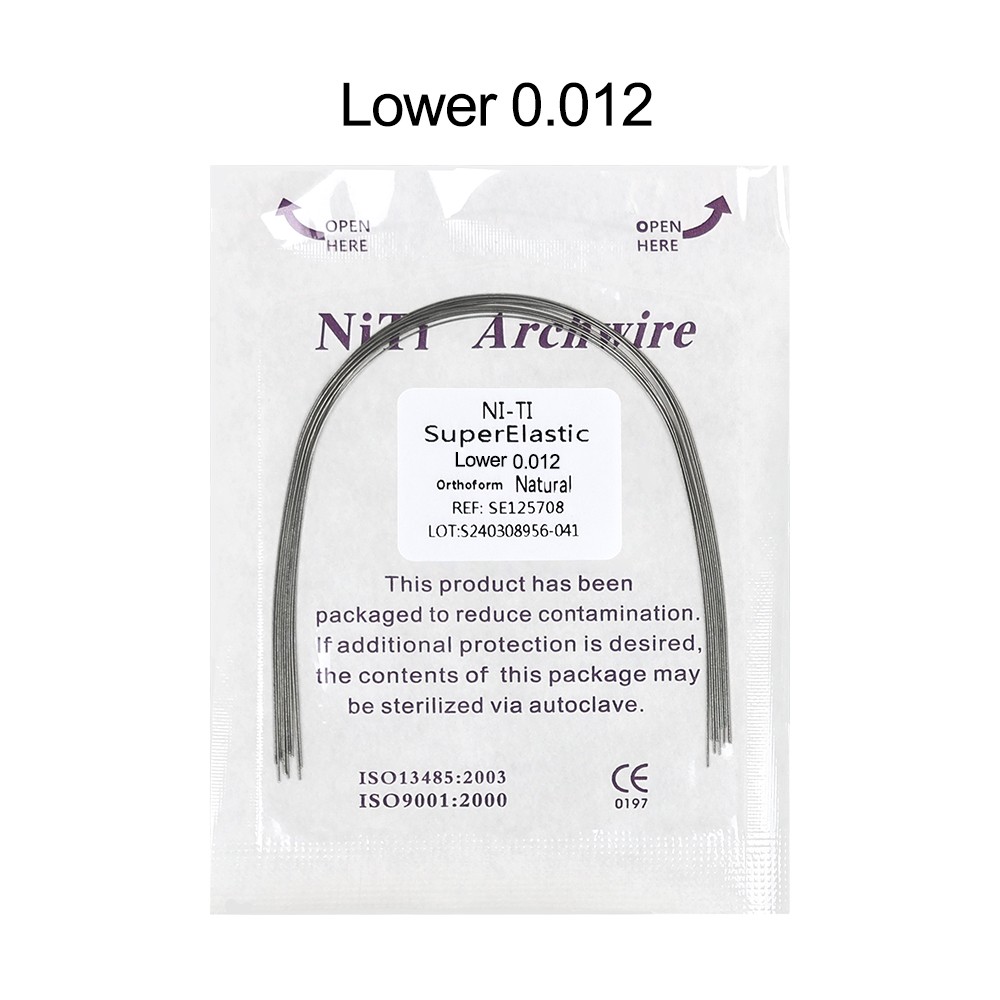Dental Orthodontic Arch Wire Super Elastic Niti Round Rectangular Natural Form