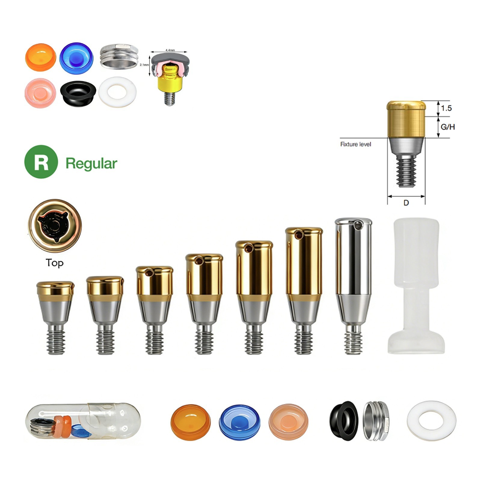 Dental Zest Locator Overdenture Abutment & Accessories for Multi Implant Systems