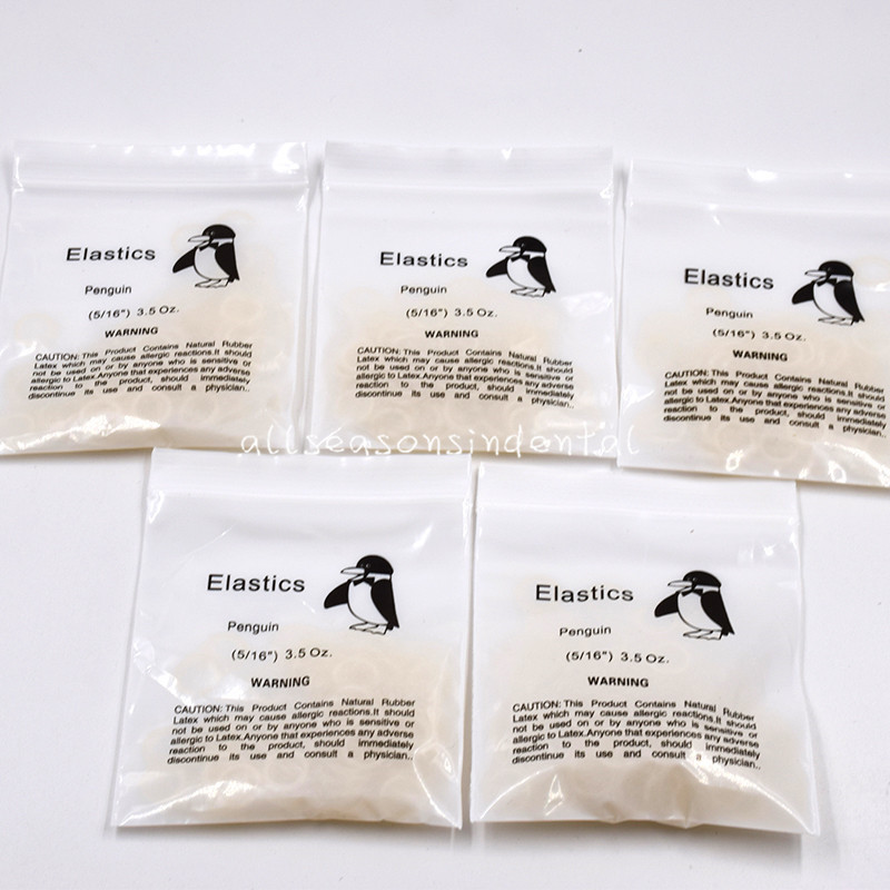 5000Pcs Dental Orthodontic Rubber Bands Elastics Latex Braces 15 Size for Choice