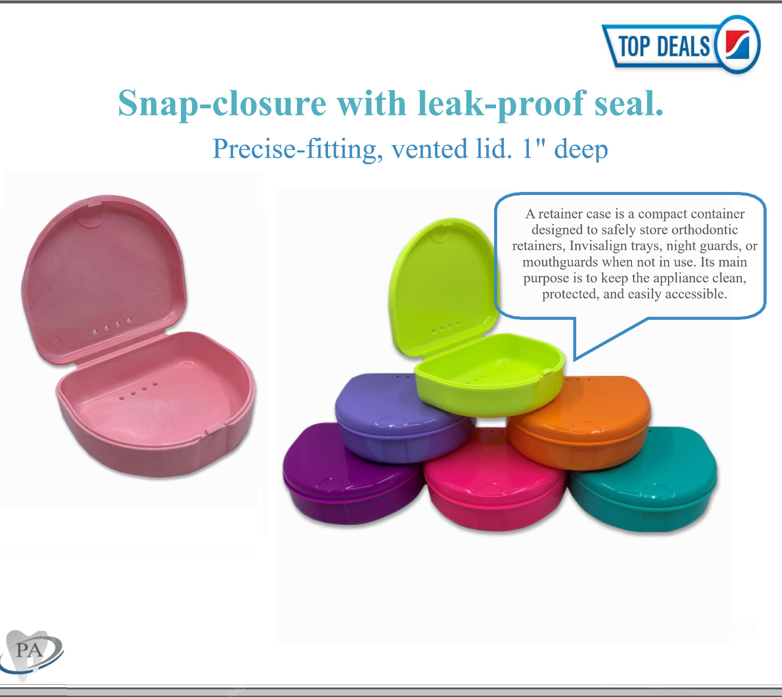 Dental Retainer Box Mouthguards, retainers, Bleaching trays & Splints 1 – 200/Cs