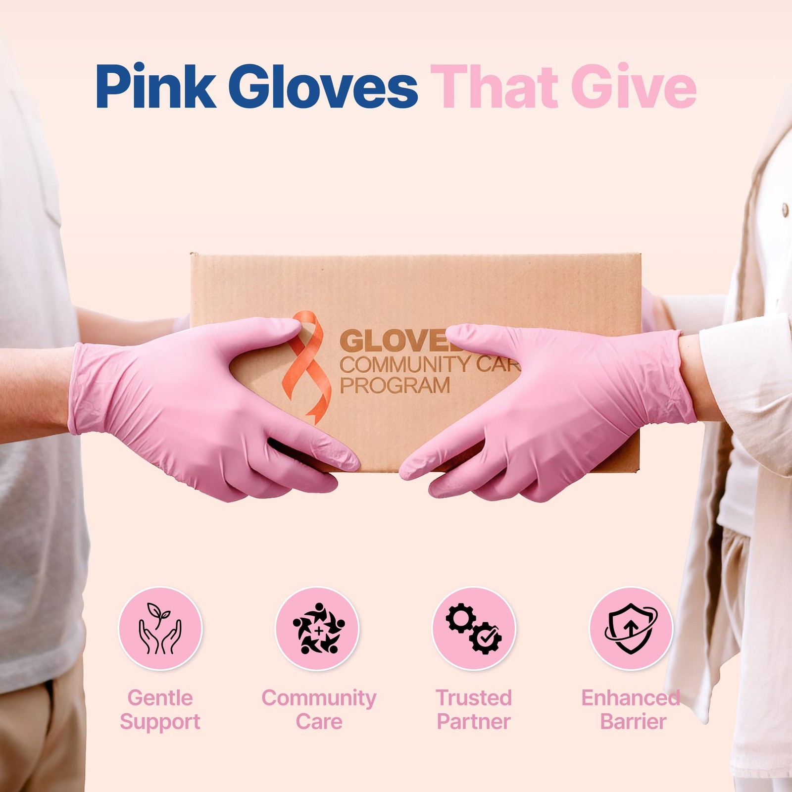 Schneider Nitrile Exam Gloves, 4-mil Medical Gloves Small, Cherry Blossom