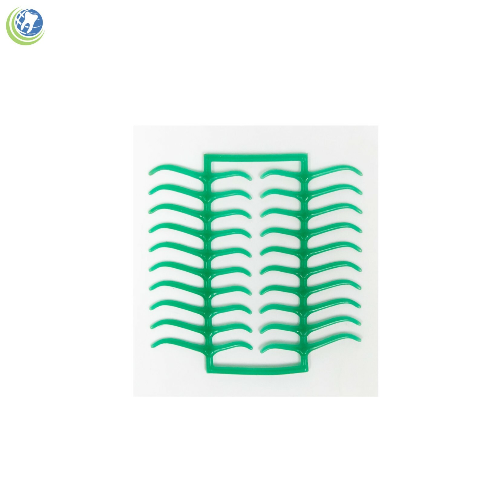 Dental Lab Wax Clasps Molar Patterns 10 Sheets (200 Clasps) Green Casting