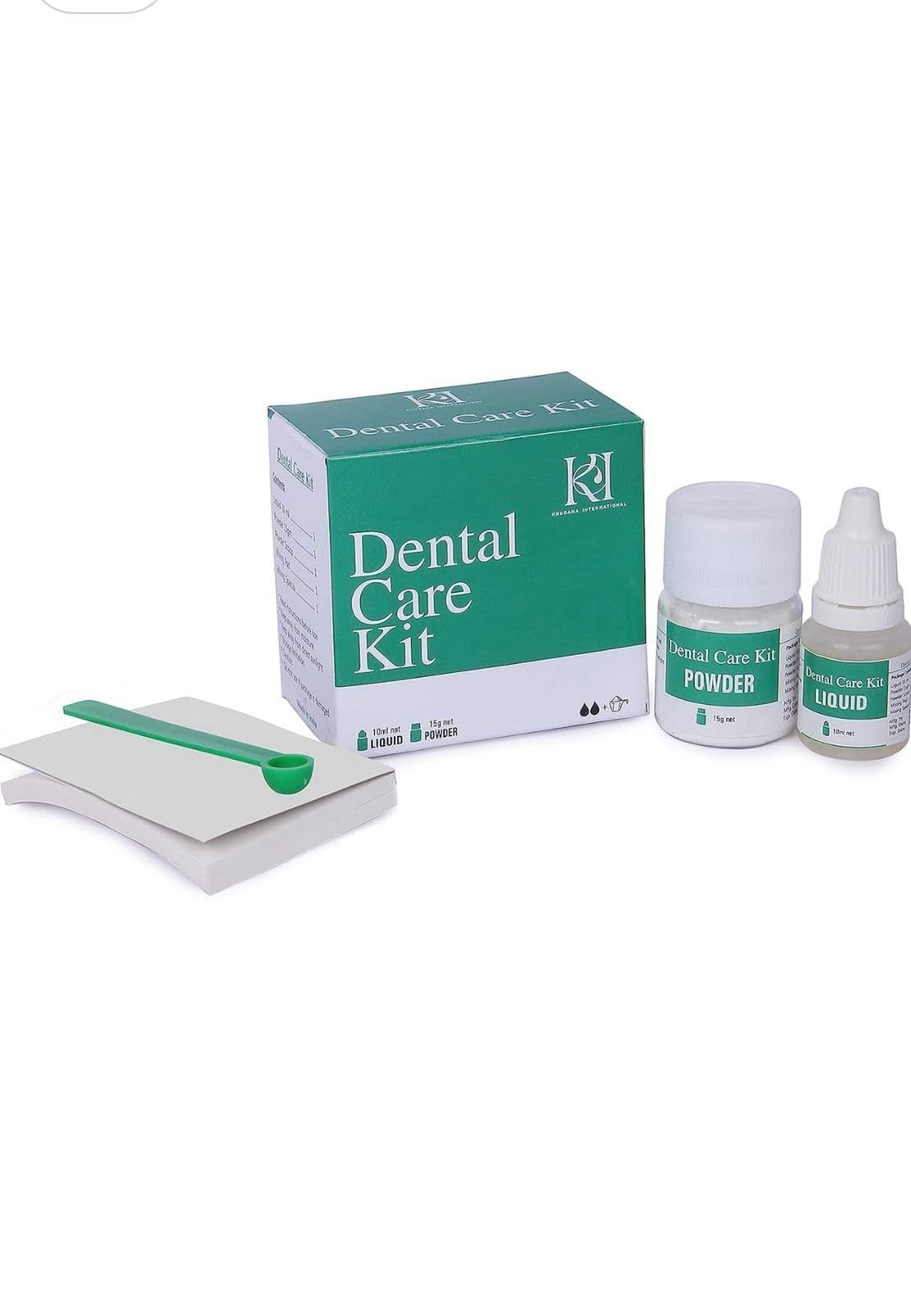 Plasdent Zinc Oxide-Eugenol Dental Cement Kit for Crowns Clear or Transparent