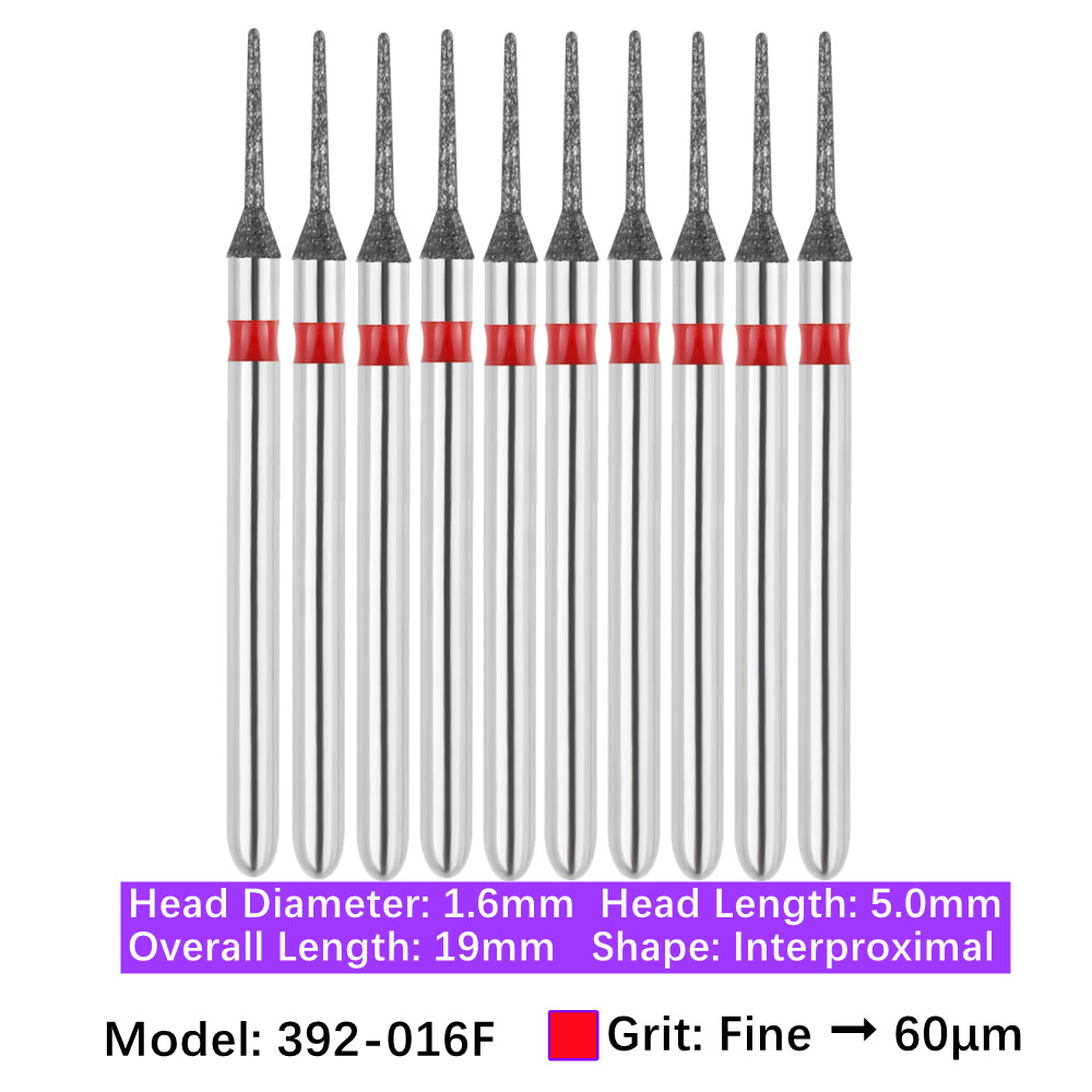 10pc Vakker Dental Diamond Burs FG Interproximal/ Gross Reduction for High Speed