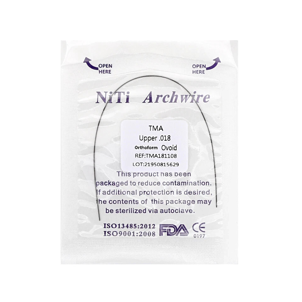 10 Packs Dental Orthodontic TMA Arch Wire Round Ovoid Round Upper/Lower 012-020