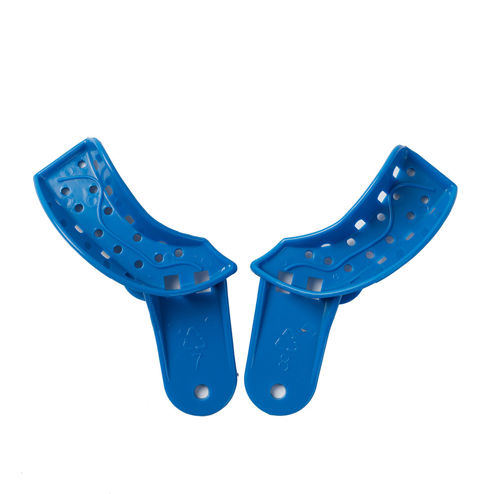 12 pcs Dental Impression Trays Perforated Plastic Autoclavable Upper/Lower L/M/S