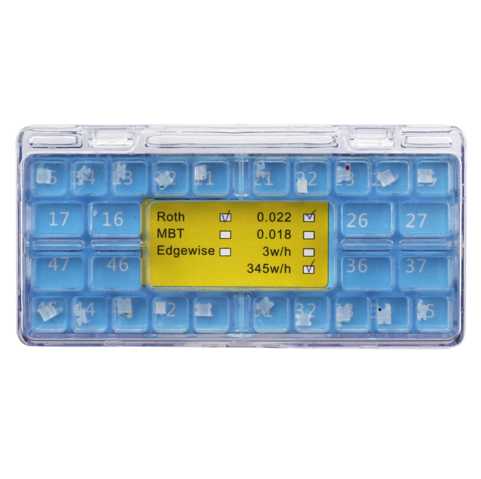 Dental Orthodontic Bracket Ceramic Clear Braces Sapphire Aesthetic Roth MBT 022