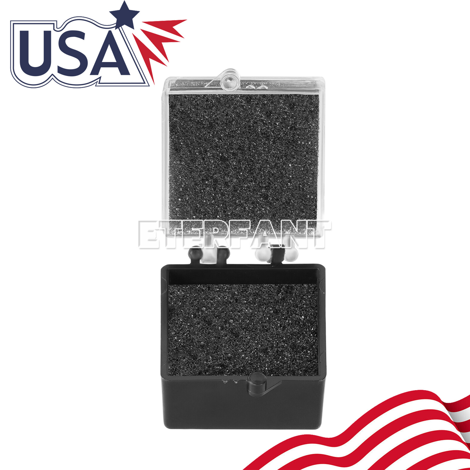 1000pcs Dental Lab Crown/Veneer/Bridge Boxes- 1”-Clear Top with Sponge Fillers
