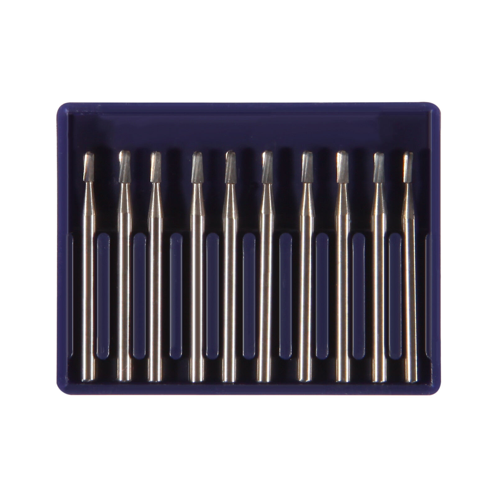10Pcs Dental Tungsten Carbide Burs Pear-Shaped Tungsten Steel FG 245 Bur Drills