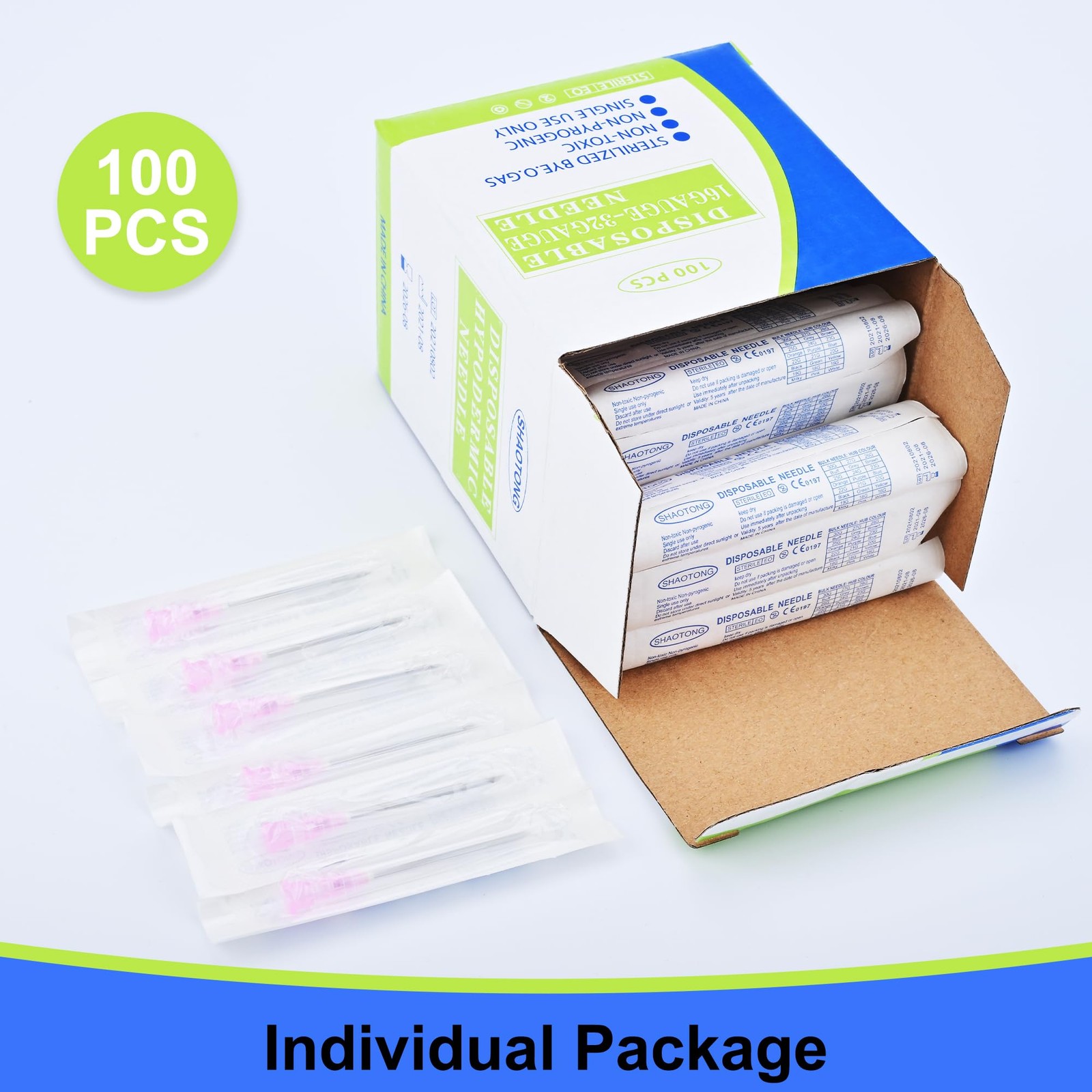 100 Pack 18G 1″ Luer Lock Dispensing Needles for Lab & Industrial Use