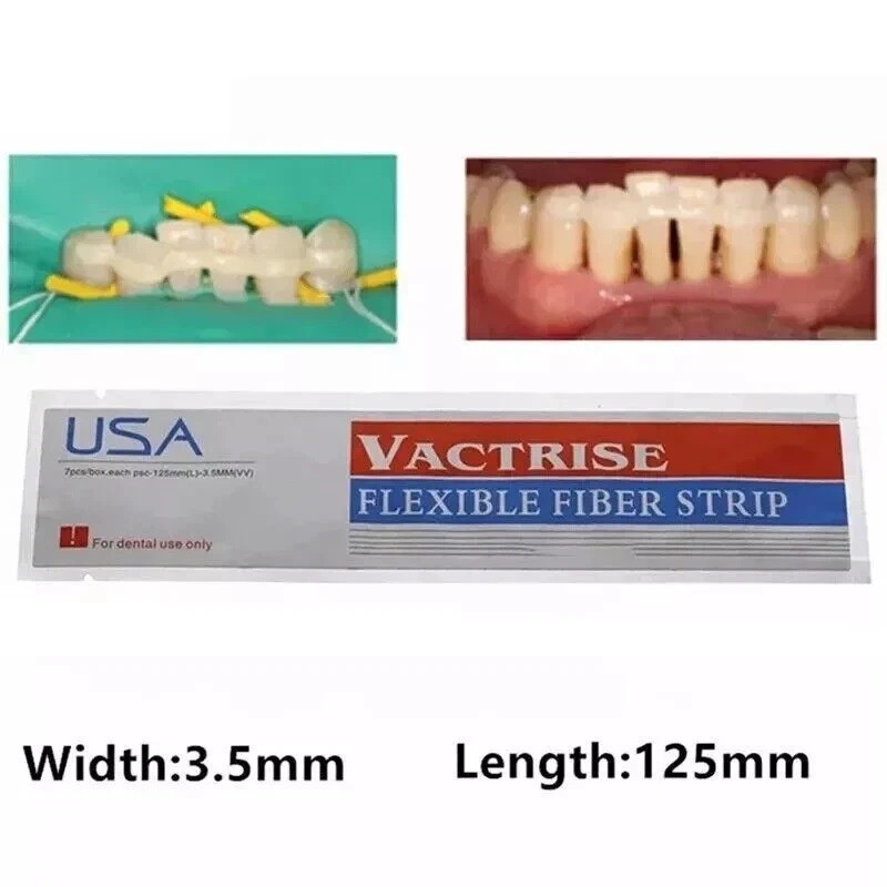7pc Dental Composite Flexible Fiber Strip Glass Splint Light Cure Bonding Ribbon
