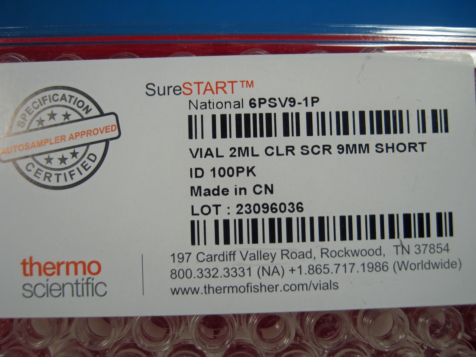 THERMO SCIENTIFIC VIALS 2ml CLR SCR 9mm VIALS X100 NEW OLD STOCK FREE SHIPPING