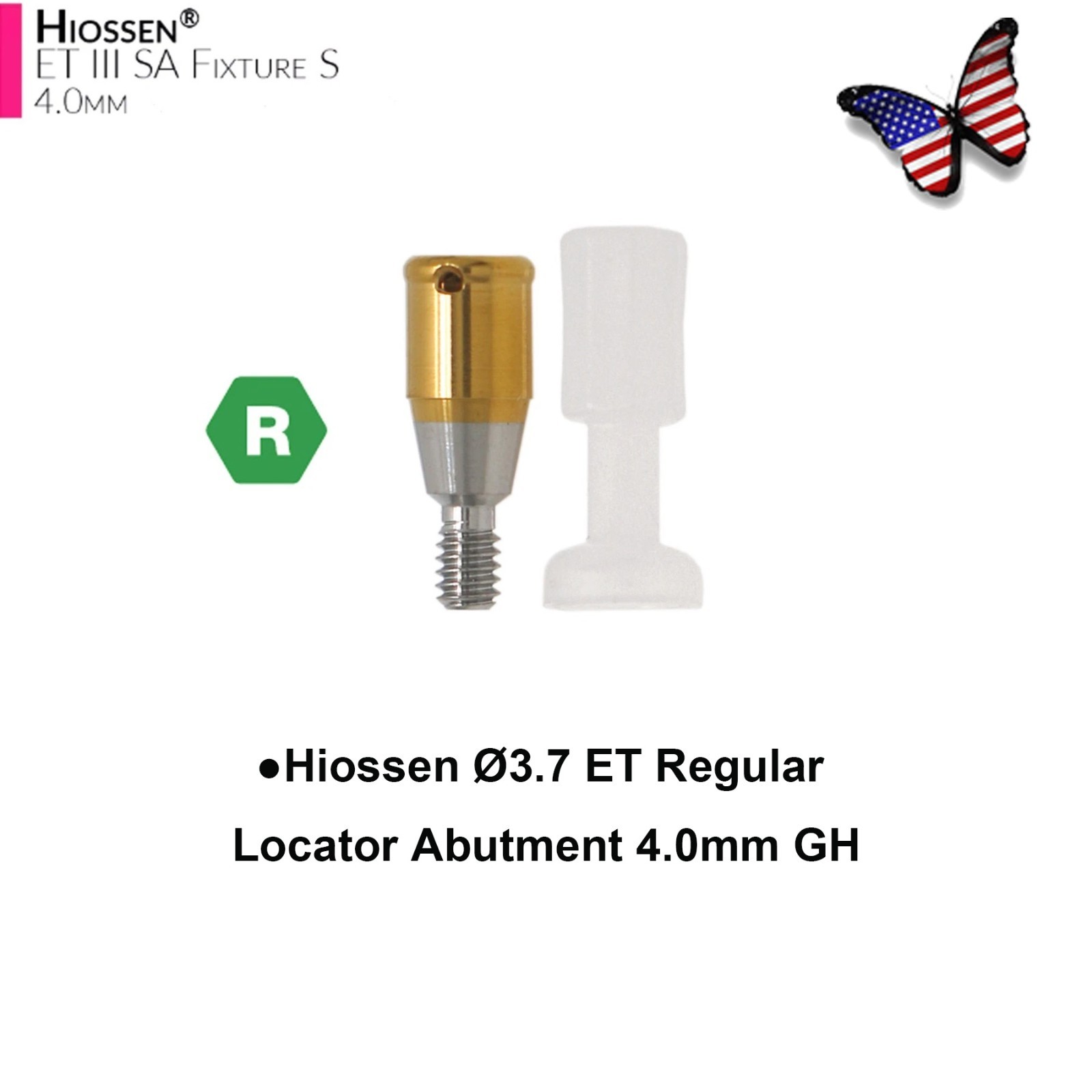 Locator Abutment for Hiossen ET DIO UF/Snucone Regular Overdenture Retention Cap