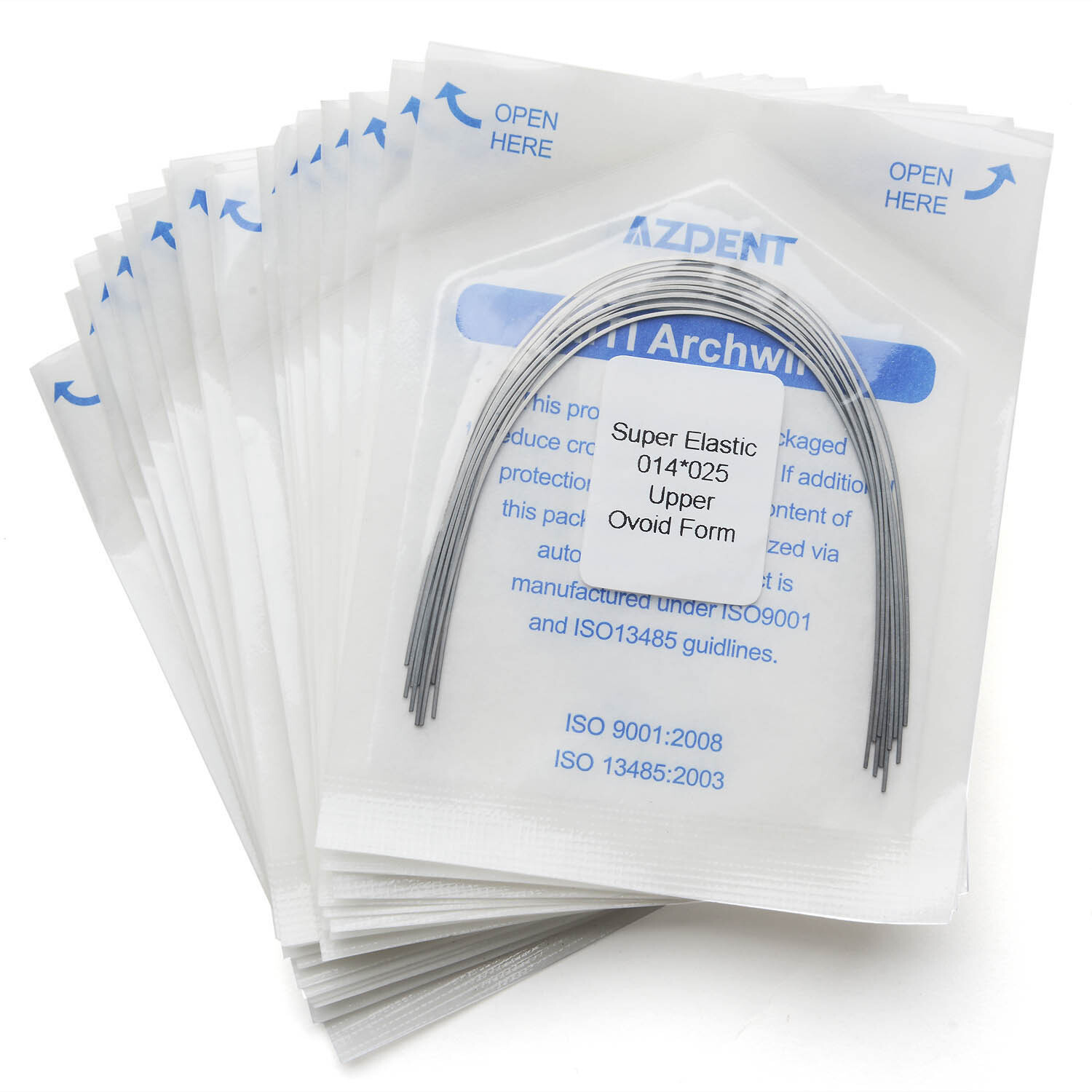 10 PCS AZDENT Dental Ortho Super Elastic Niti Arch Wires Rectangular Ovoid form