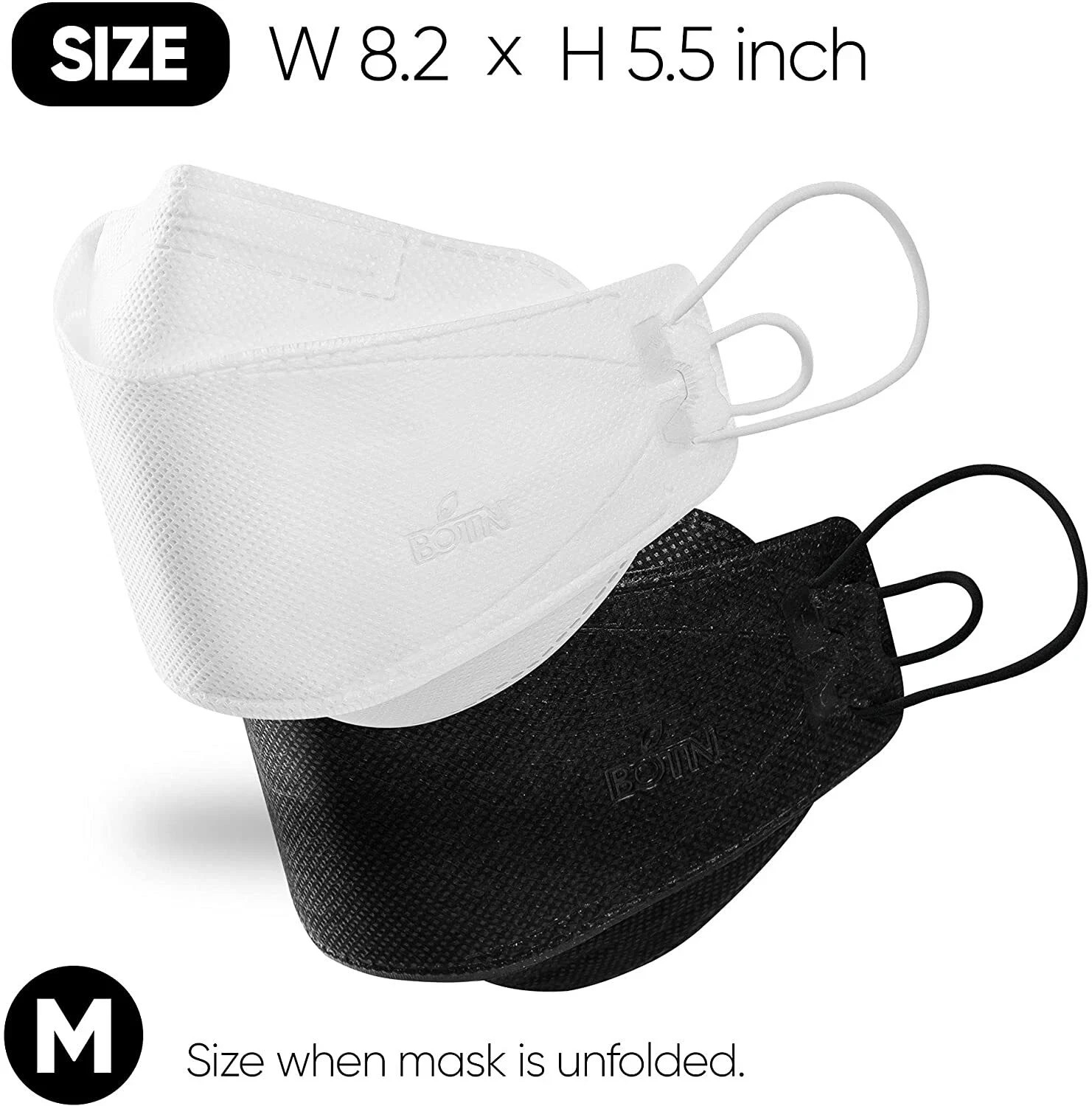 Pack of 10 BOTN Medium Adjustable KF94 Korean Face Mask Made in Korea Dust Cover