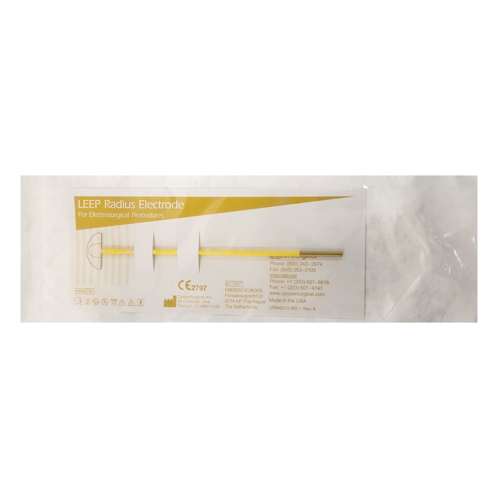 *5-Packs* Cooper Surgical LEEP Radius Electrode 2 x 0.8 x 12cm Sterile R2008