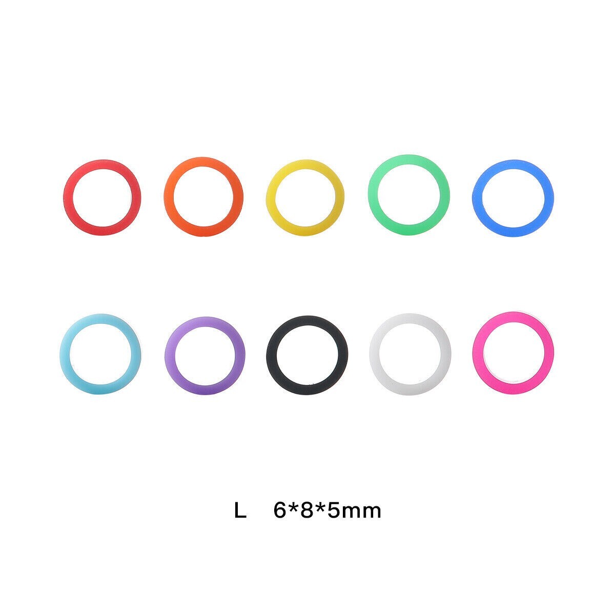 100 Pcs/Box Dental Instrument Hygienist Silicone Color Code Rings Bands Circle
