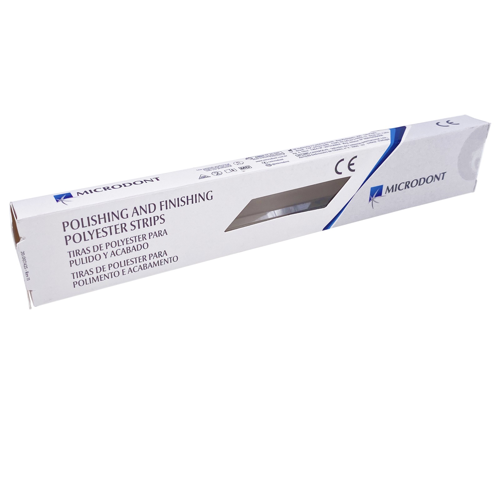 Microdont Dental Polishing Strips Polyester 2.5 mm Medium/Fine 100 per Box