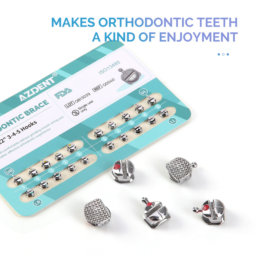 Dental Orthodontic Round Niti Arch Wires Super Elastic / Metal Brackets Braces