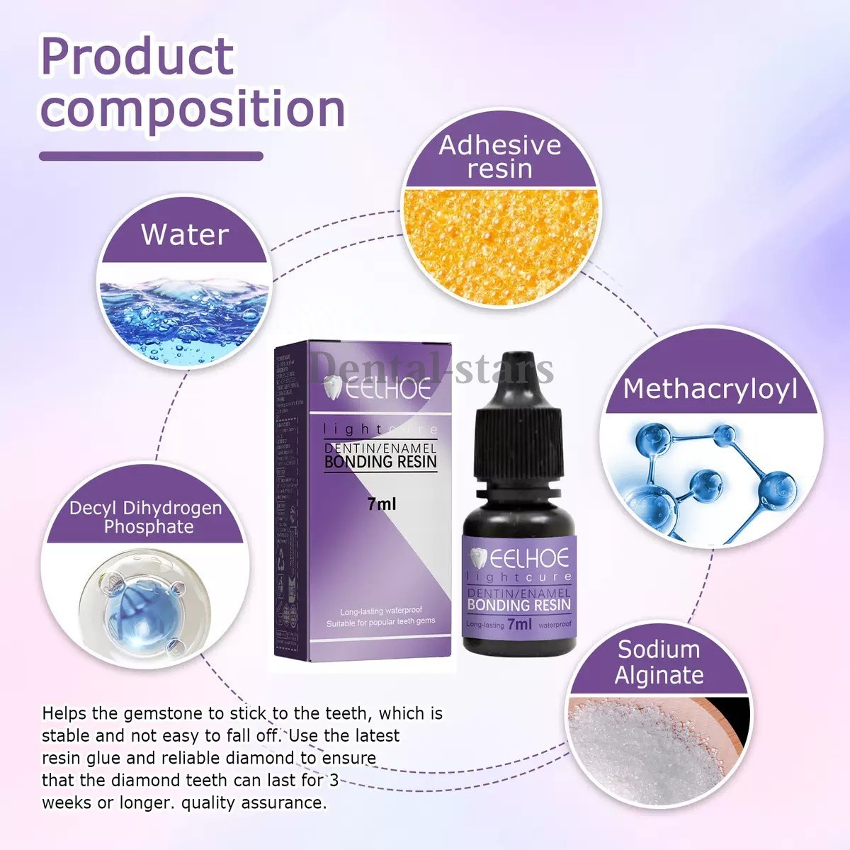 Dental Light Cure Dentin / Enamel Bonding Resin Adhesive 7ml Bottle