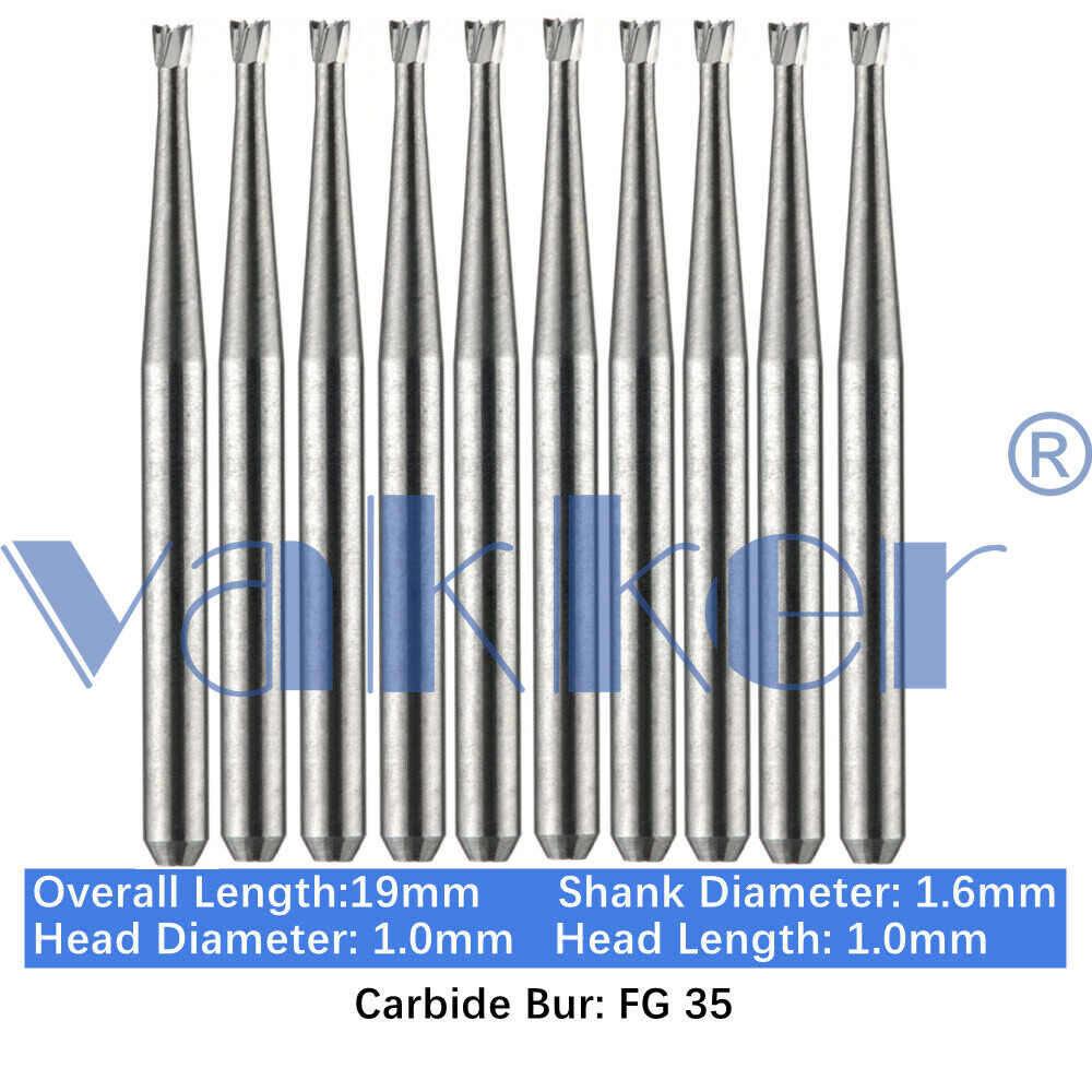 Vakker Dental Tungsten Carbide Burs for High Speed Handpiece FG Friction Grip
