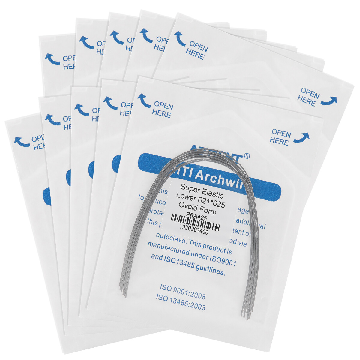 AZDENT Dental Ortho Super Elastic Rectangular Arch Wire Niti Ovoid upper/Lower