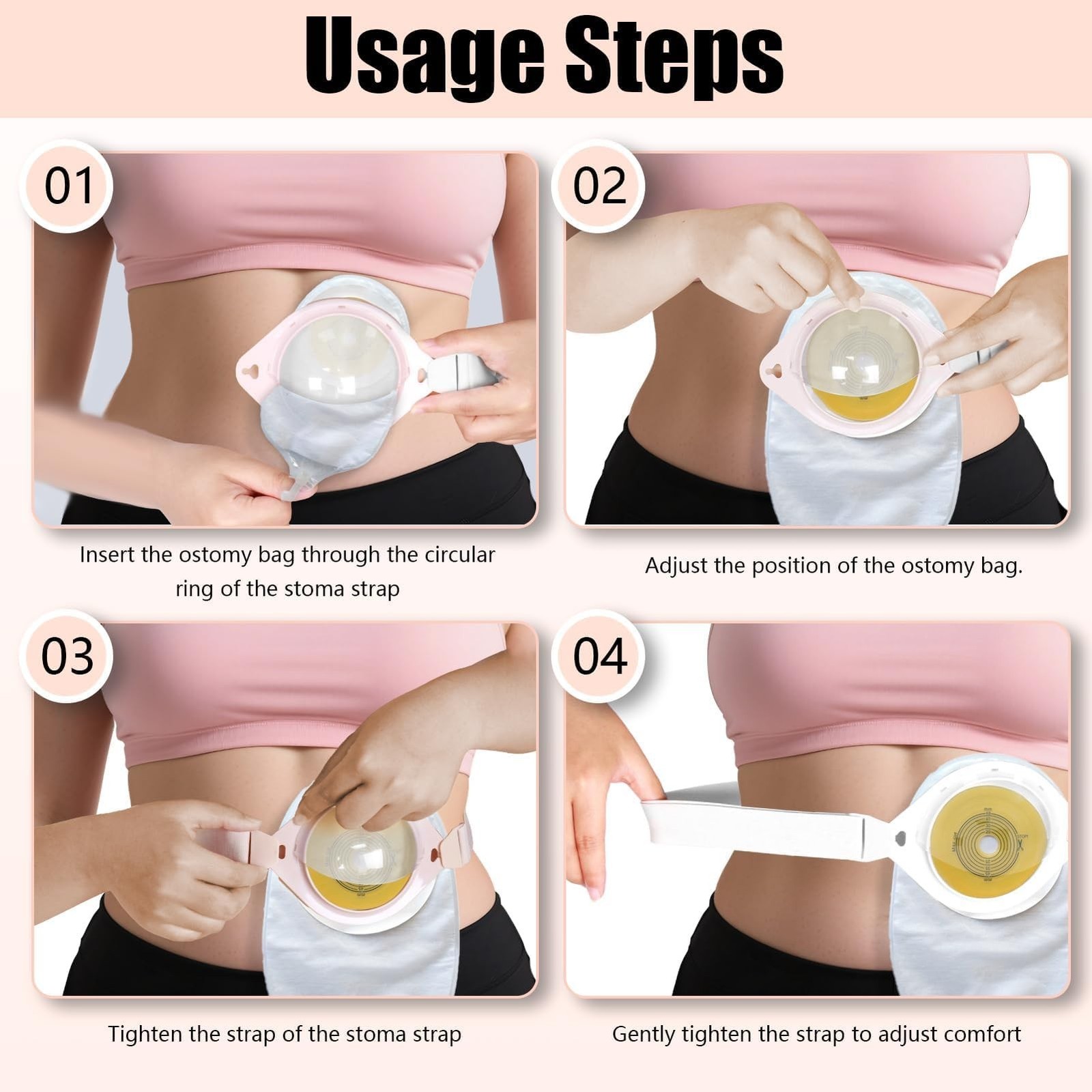 3 Pack Ostomy Belts for Women Men, Adjustable Ostomy Belt Attaches Securely t…