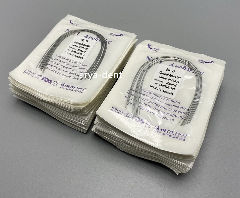 Dental Orthodontic Thermal Activated Archwires Niti Arch Wire Ovoid Natural Form