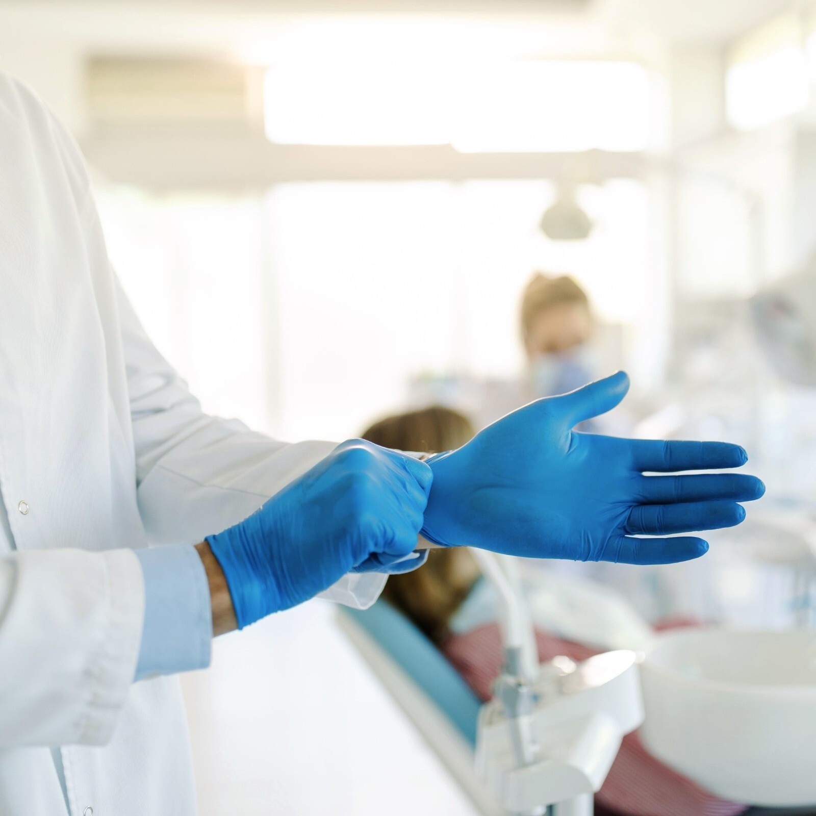 GP Craft Blue Nitrile Gloves Food Safe Latex-Free Disposable 100 Count