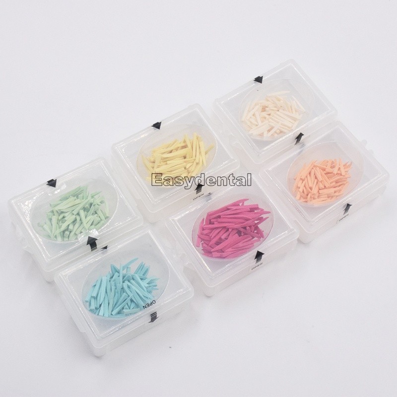 100 Pcs/Box Dental Fixing Wooden Wedges Disposable Contoured Matrices Wedge 11mm