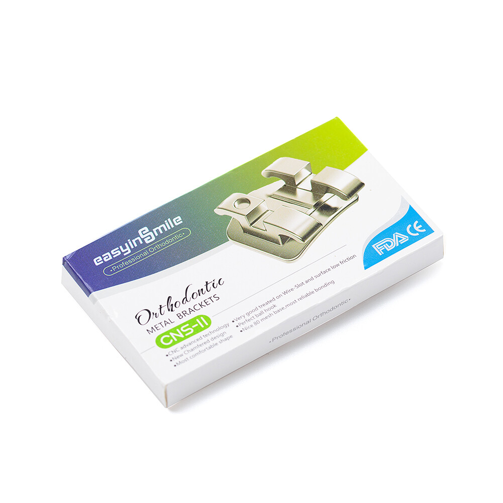 EASYINSMILE Dental Brackets Orthodontic Braces MINI Roth/MBT 022 345 Hook Mesh