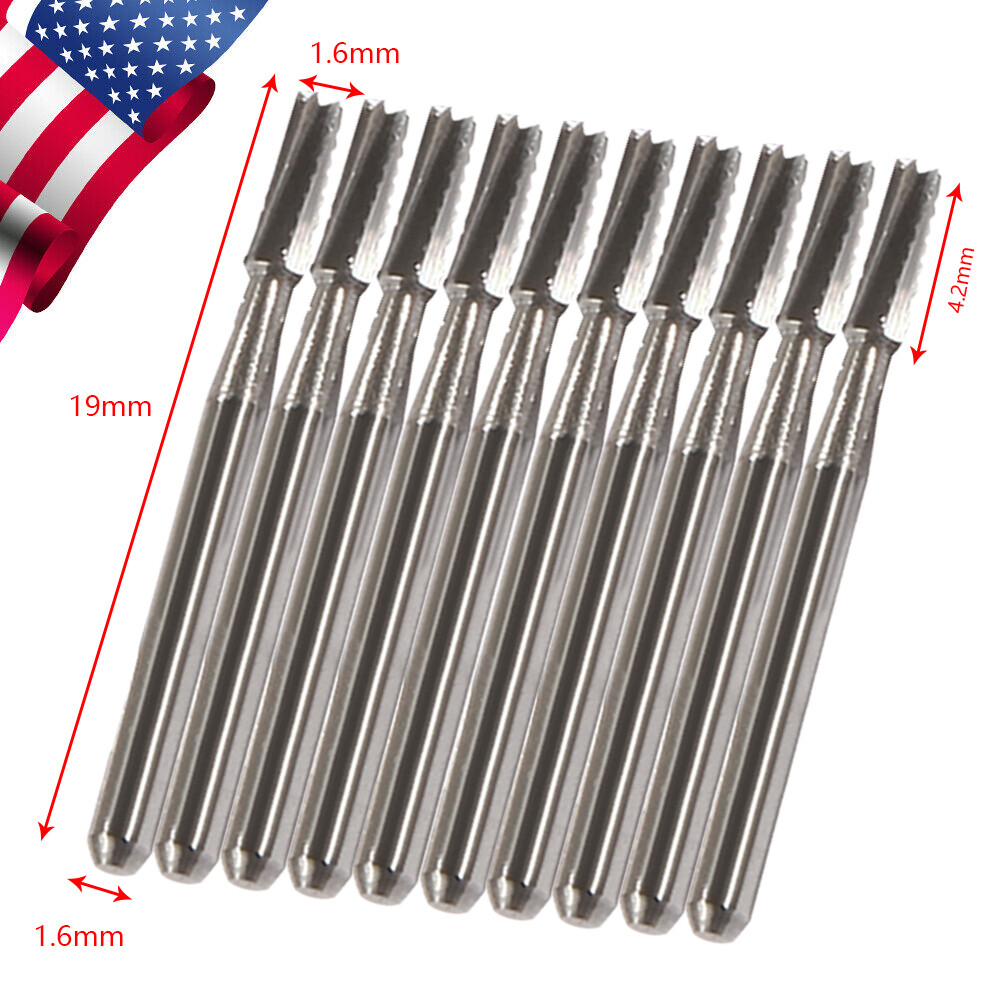 10Pcs FG-558 Dental Tungsten Carbide Steel Burs for High Speed Handpiece