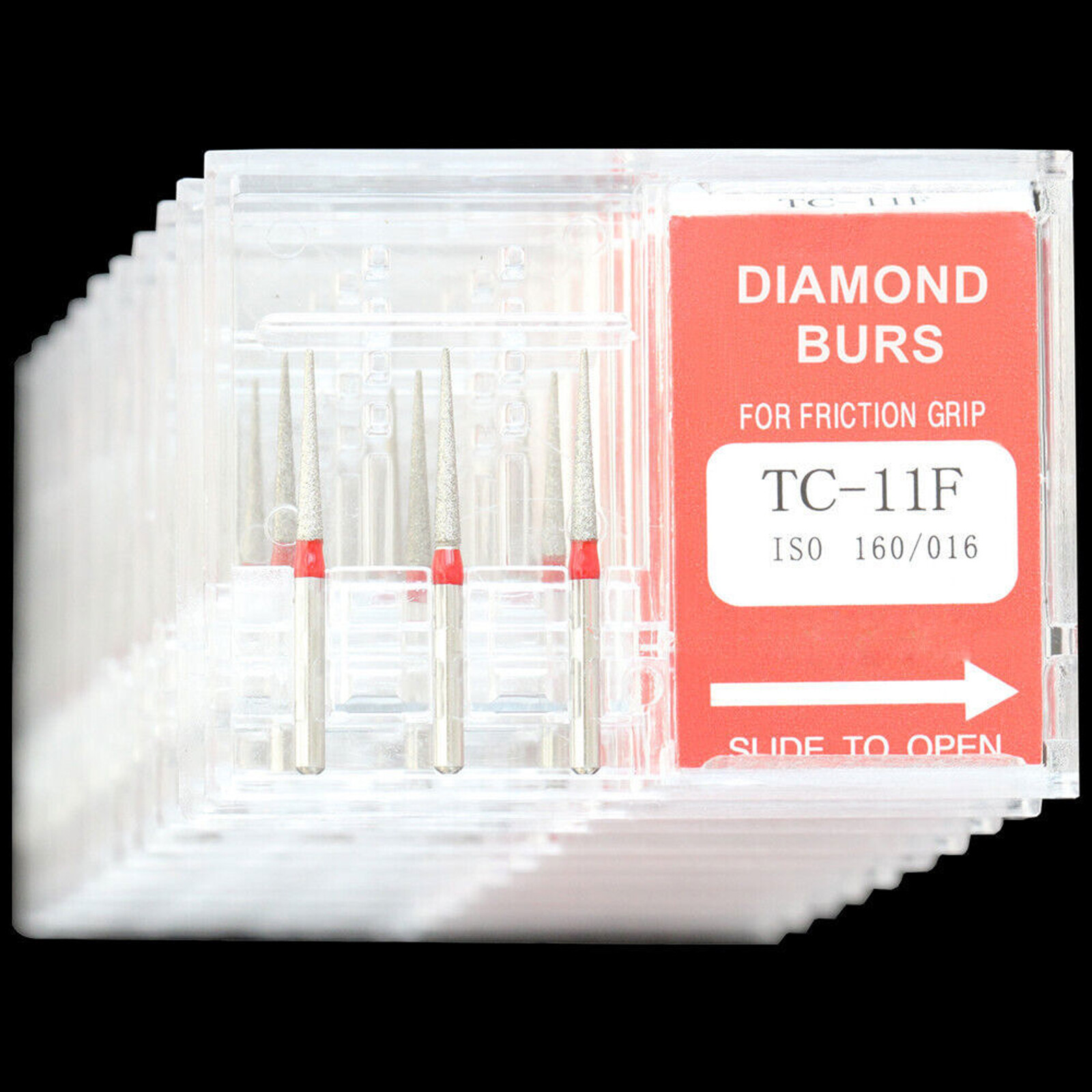 10 Packs DIA-BURS Dental High Speed Handpiece Diamond Burs Drill all Types