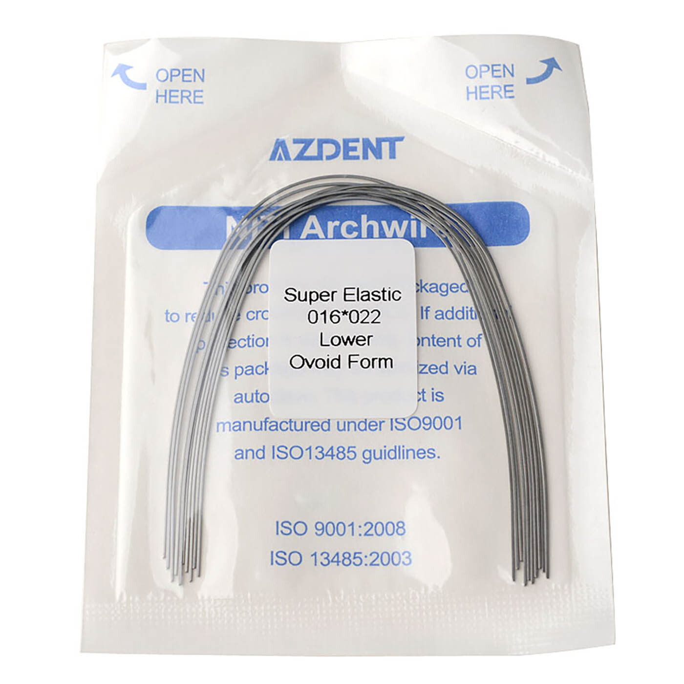AZDENT Dental Orthodontic Super Elastic Niti Rectangular Arch Wire Ovoid/Nature