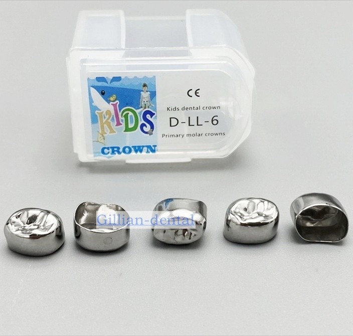 5pcs/box Dental Primary Pediatric Teeth Molar Crowns Kids Crown Stainless Steel