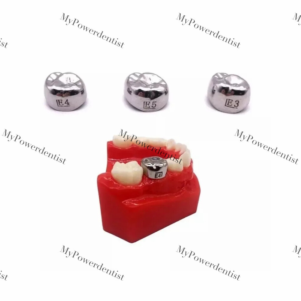 Dental Kids Primary Molar Crown Stainless Steel Kit/Refill 48Size