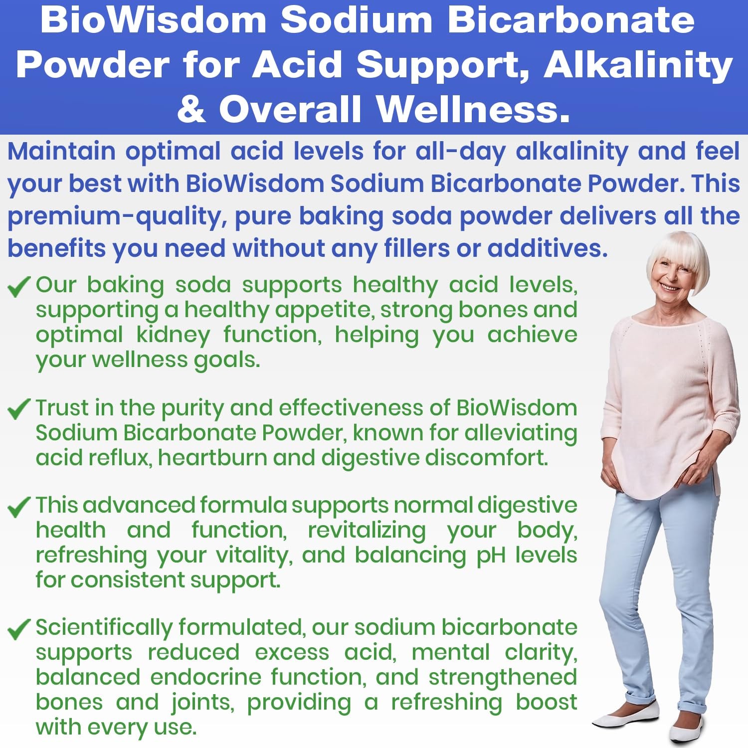 Sodium Bicarbonate Powder for Organic Use, Grade 1 16 Ounce (Pack of 1)