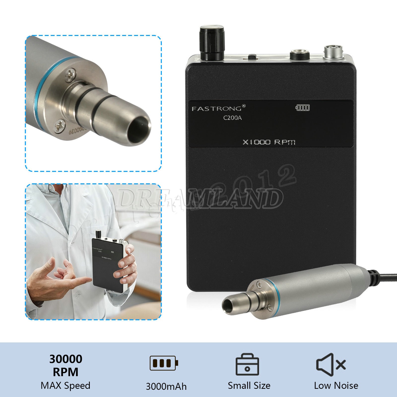 Portable Dental Lab Brushless Micromotor E-Type Grinding Polishing Machine