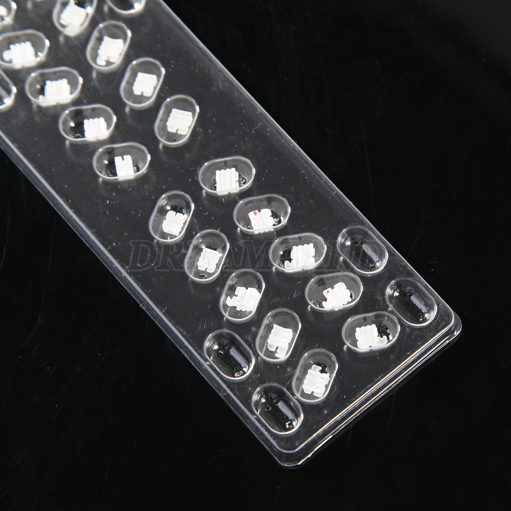 20pcs/Pack Dental Ceramic Braces Bracket 5*5 hooks 3 4 5 Orthodontic MBT.022 A!