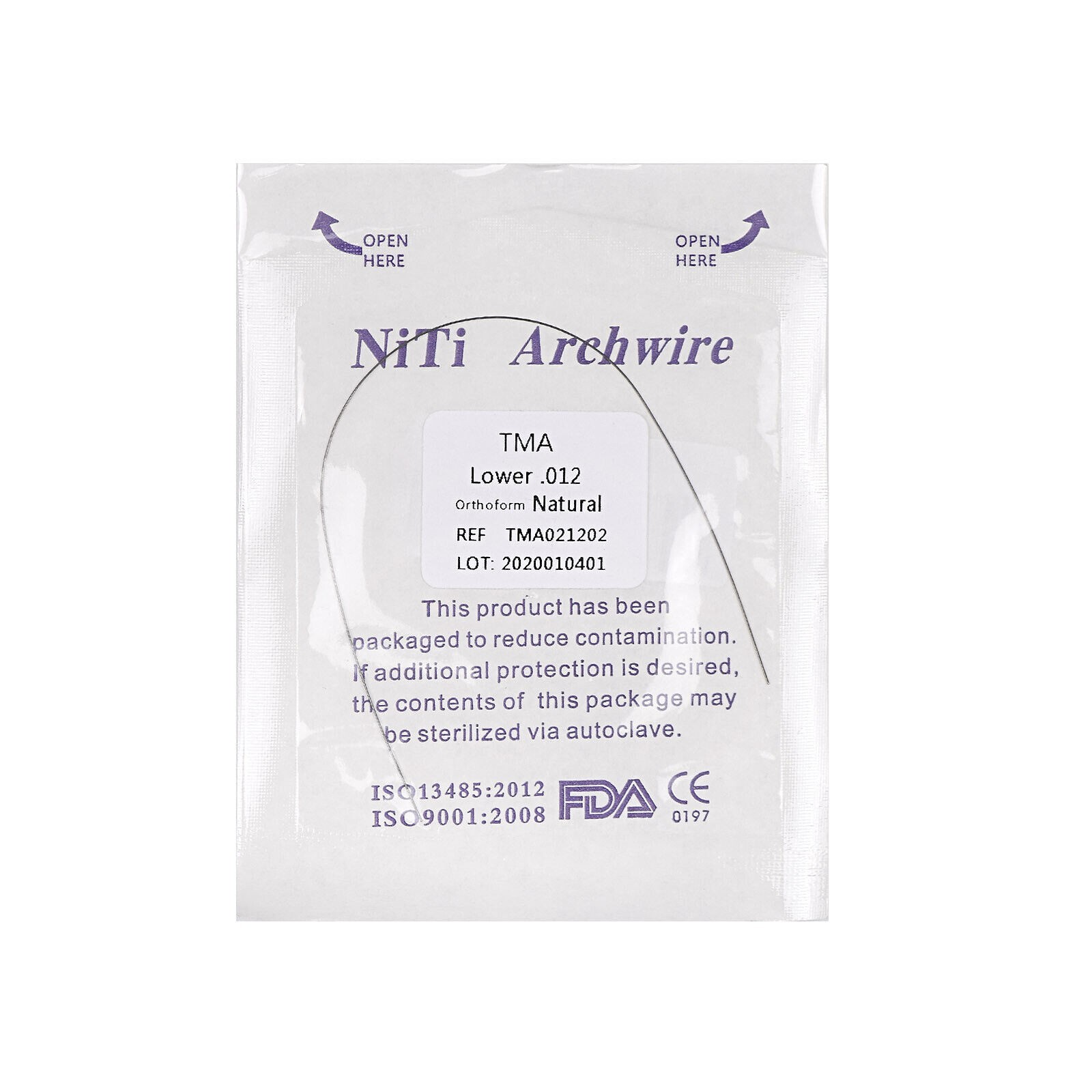 10 Packs Dental Orthodontic TMA Arch Wire Round Ovoid Round Upper/Lower 012-020