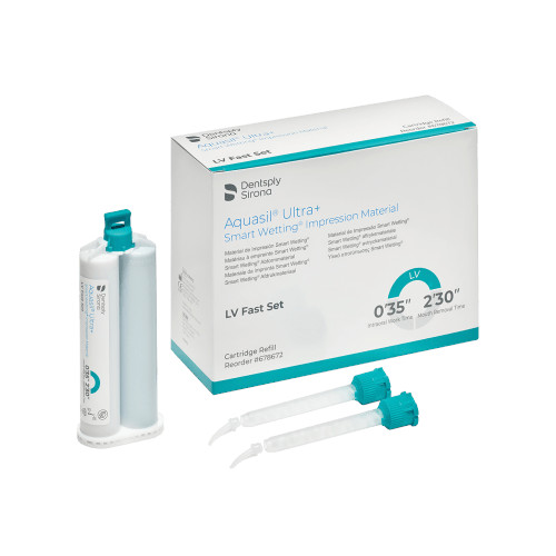 Dentsply 678672 Aquasil Ultra+ LV Low Viscosity Fast Set Cartridges 4/Pk 50 mL