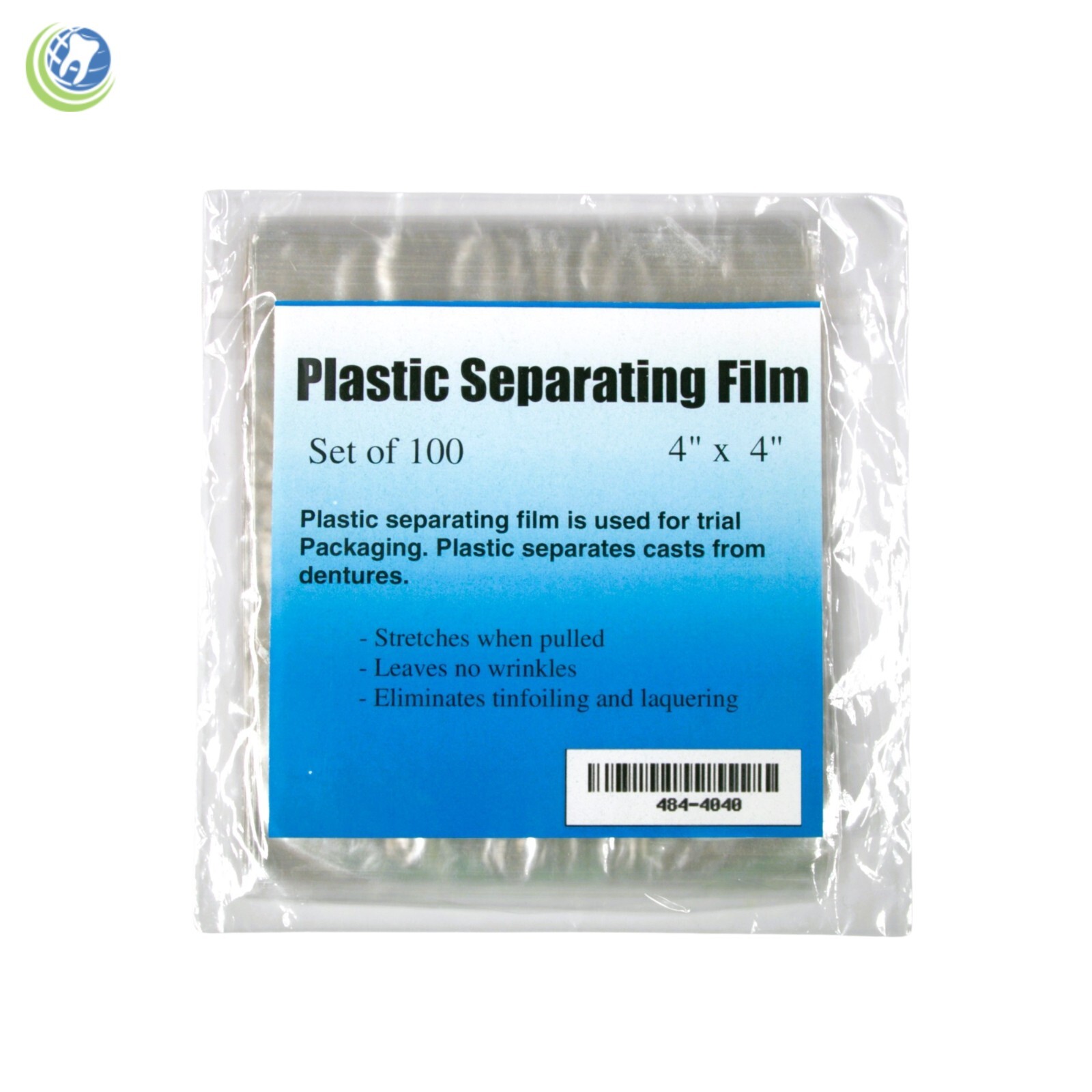Dental Lab Plastic Clear Separating Film Sheets for Casts & Dentures – 100 Count
