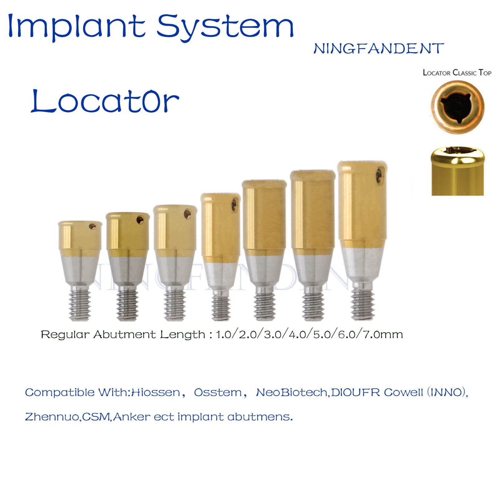 Implant Locat0r System Abutment 1-7.0mm GH For HIOSSEN ET III SA Ø3.7 Standard